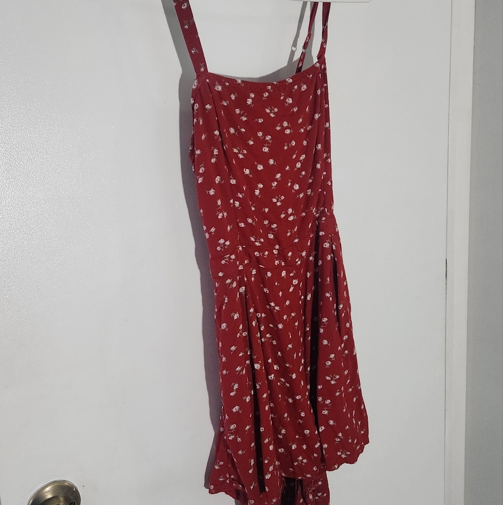 Red Floral Romper